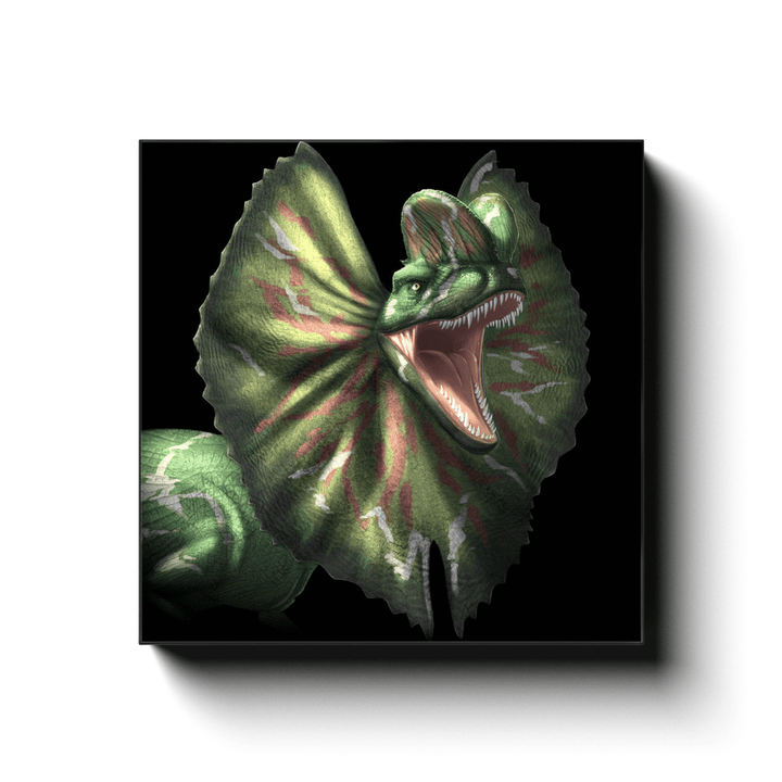 Dilophosaurus Portrait Canvas Wrap | Jurassic Studio