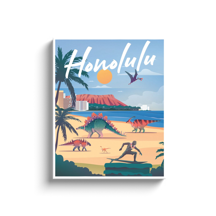Honolulu Canvas Wrap | Jurassic Studio