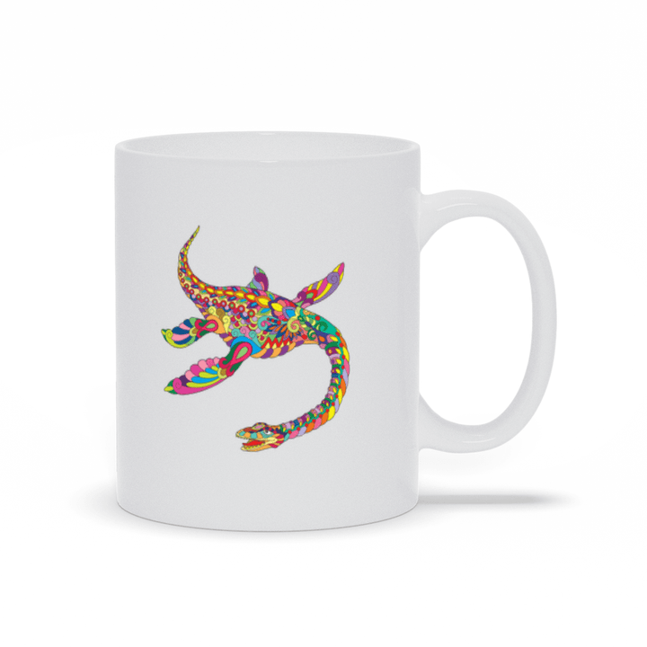 Plesiosaurus Zentangle Mug | Jurassic Studio