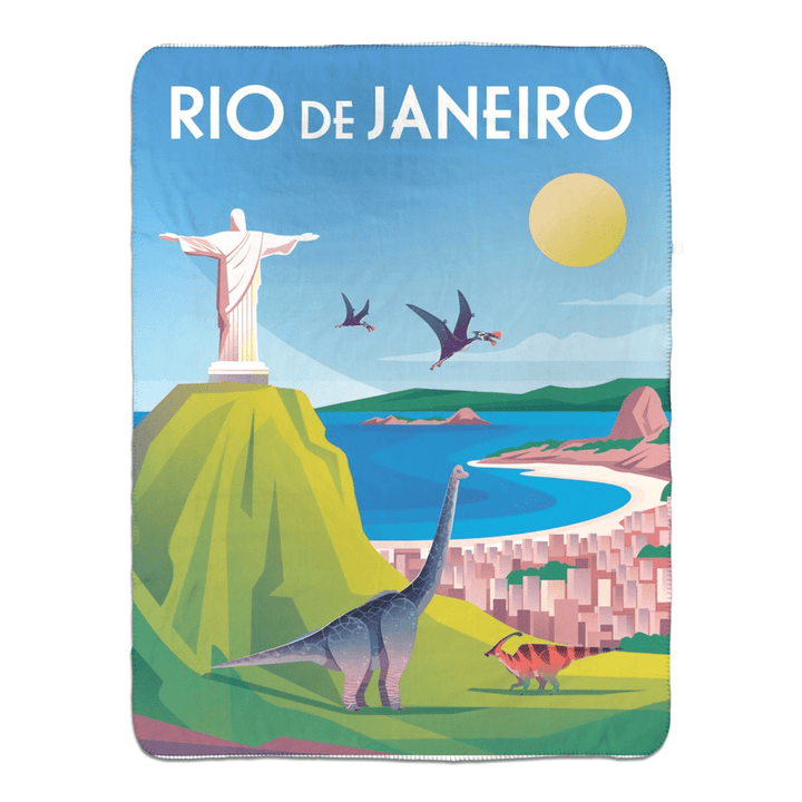 Rio de Janeiro Sherpa Blanket | Jurassic Studio