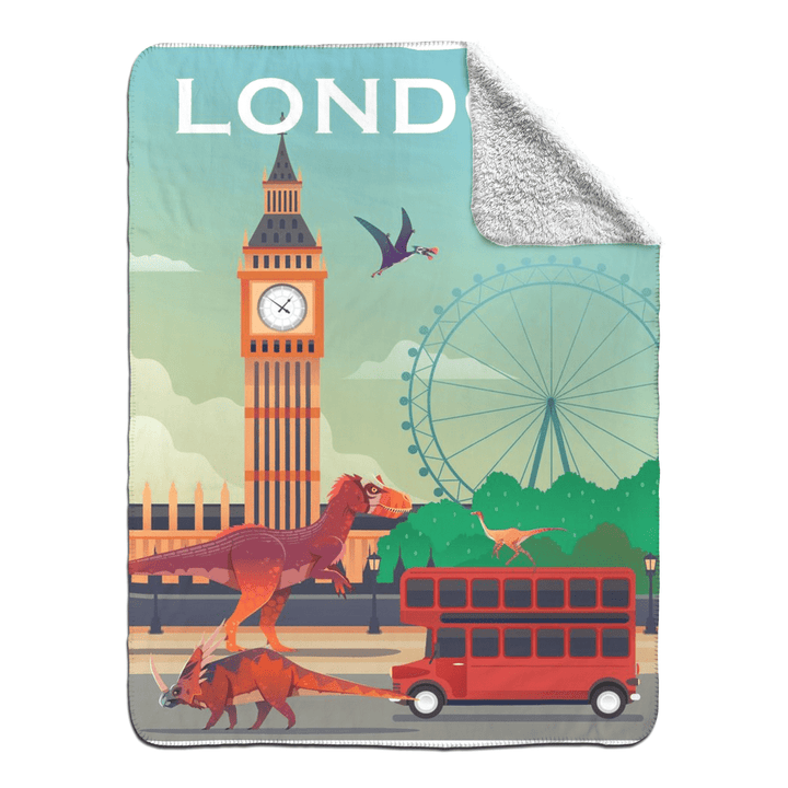London Sherpa Blanket | Jurassic Studio