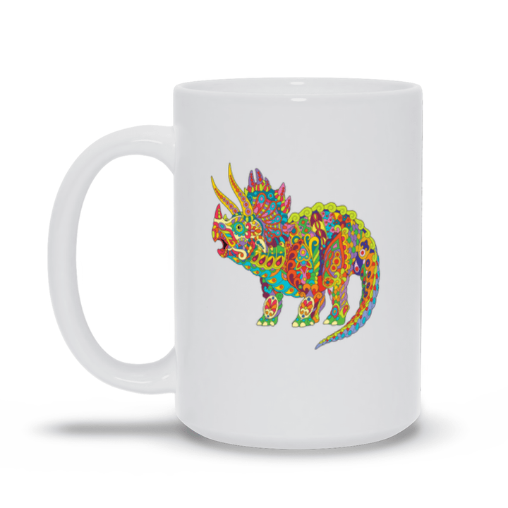 Triceratops Zentangle Mug | Jurassic Studio