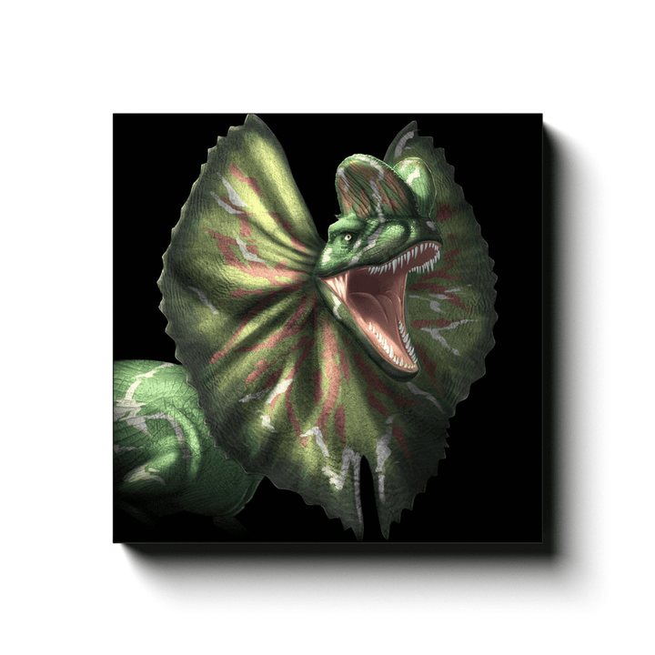 Dilophosaurus Portrait Canvas Wrap | Jurassic Studio