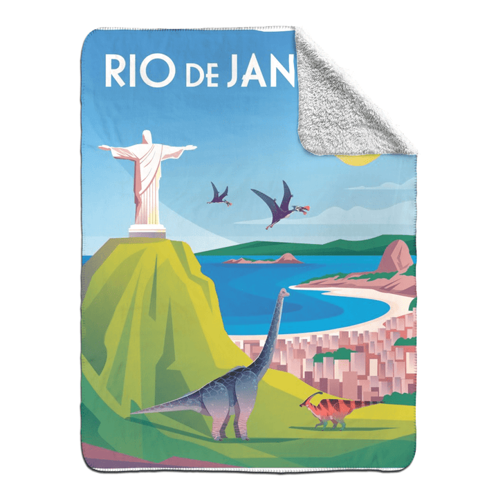 Rio de Janeiro Sherpa Blanket | Jurassic Studio