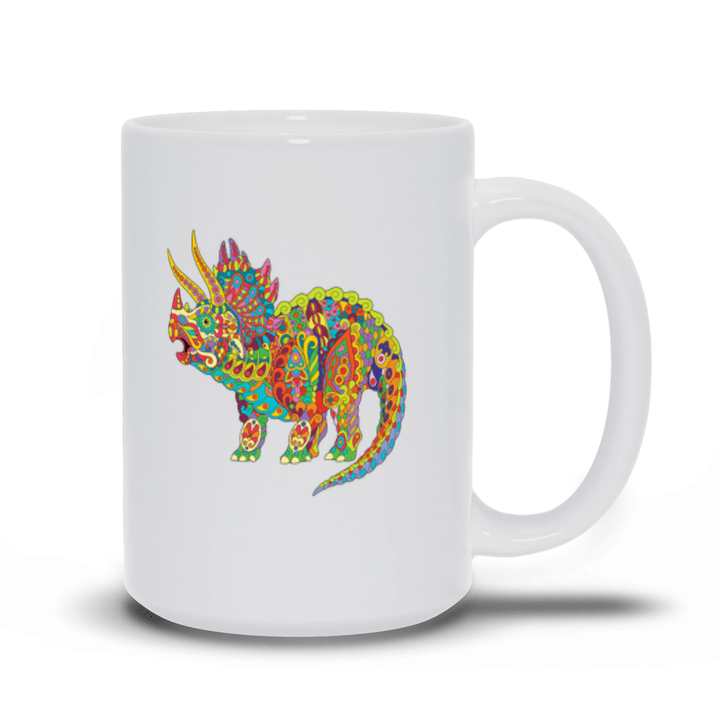 Triceratops Zentangle Mug | Jurassic Studio