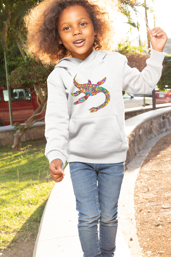 Kids Plesiosaurus Zentangle Hoodie | Jurassic Studio
