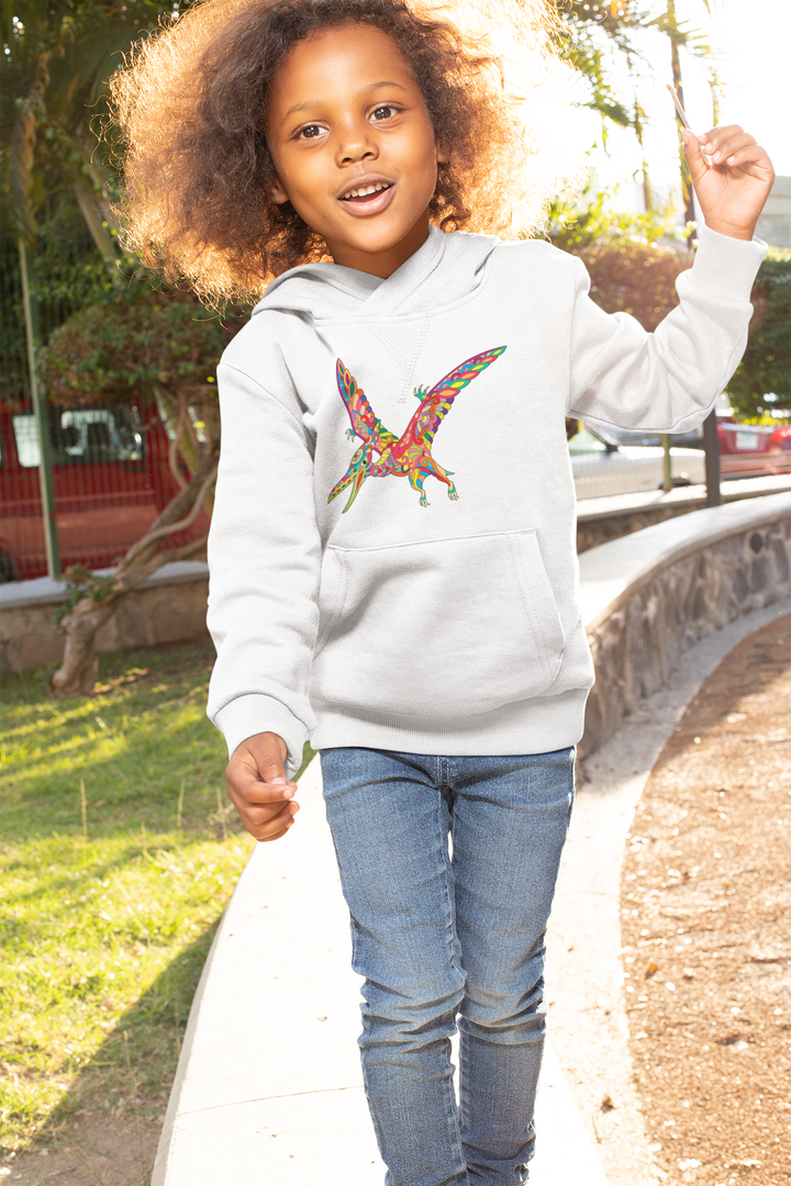 Kids Pterodactyl Zentangle Hoodie | Jurassic Studio