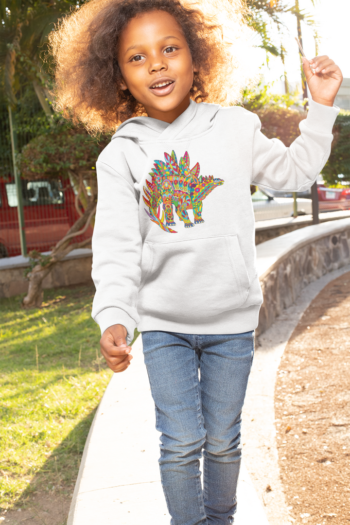 Kids Stegosaurus Zentangle Hoodie | Jurassic Studio