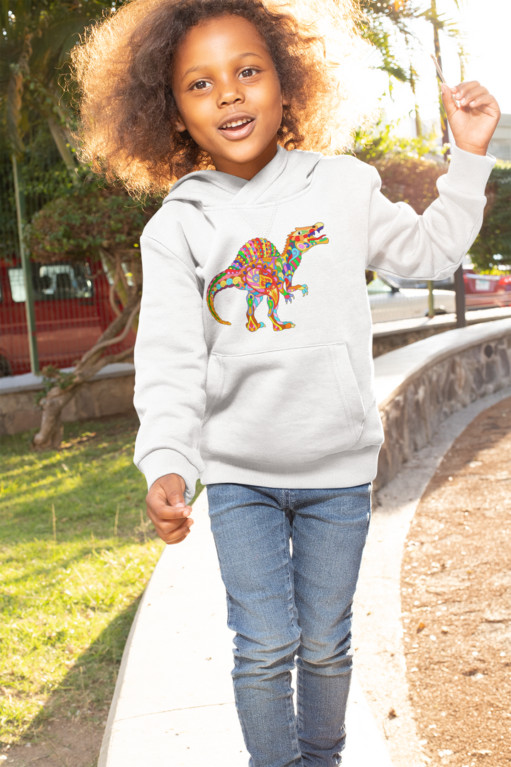 Kids Spinosaurus Zentangle Hoodie | Jurassic Studio
