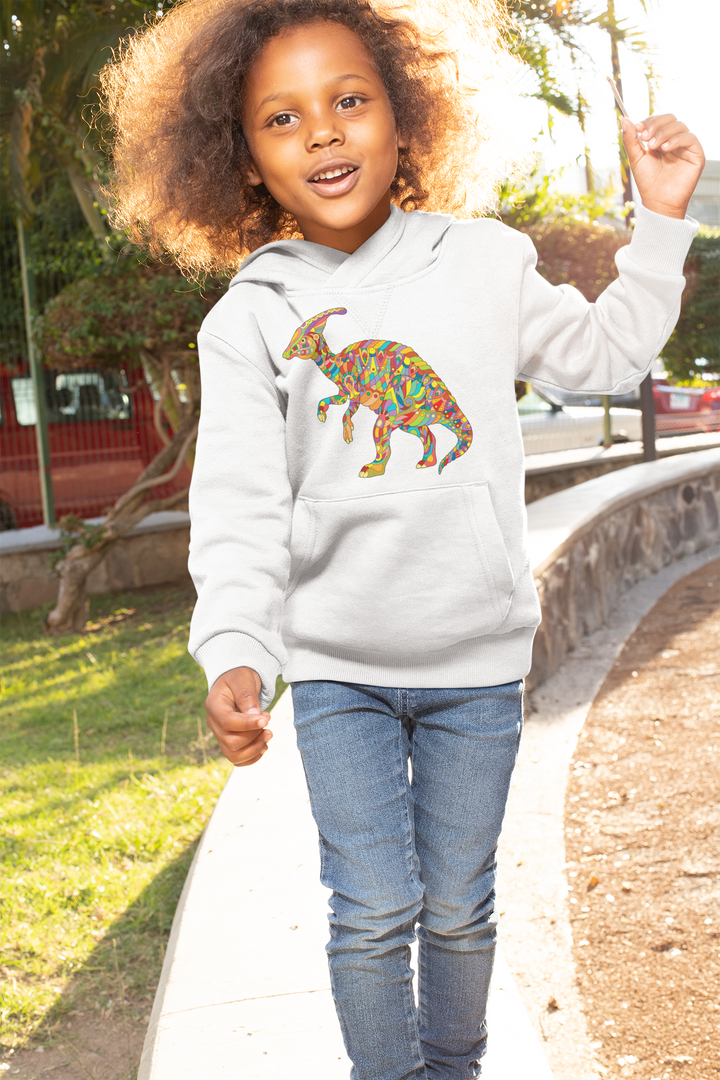 Kids Hadrosaur Zentangle Hoodie | Jurassic Studio