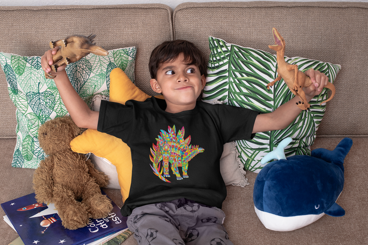 Kids Stegosaurus Zentangle T-Shirt | Jurassic Studio
