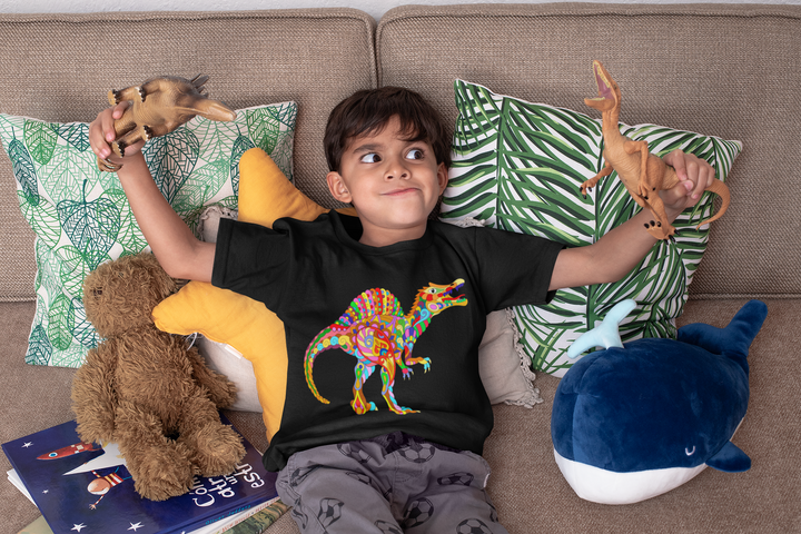 Kids Spinosaurus Zentangle T-Shirt | Jurassic Studio