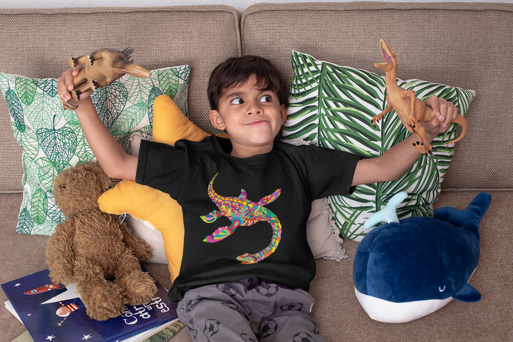 Kids Plesiosaurus Zentangle T-Shirt | Jurassic Studio