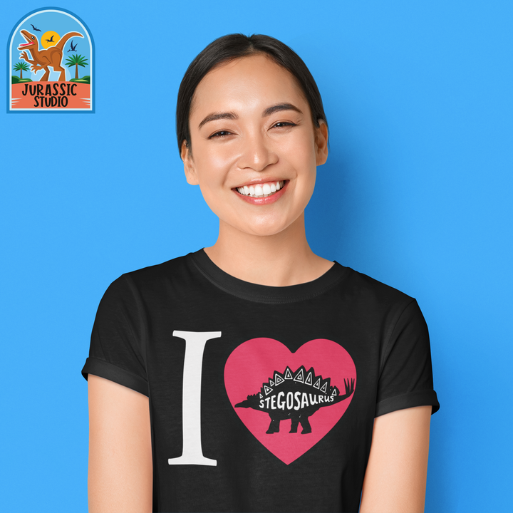 Women I Love Stegosaurus T-Shirt | Jurassic Studio