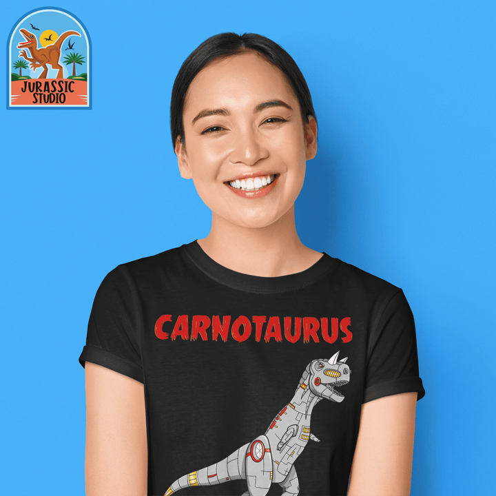 Women Robot Carnotaurus T-Shirt | Jurassic Studio