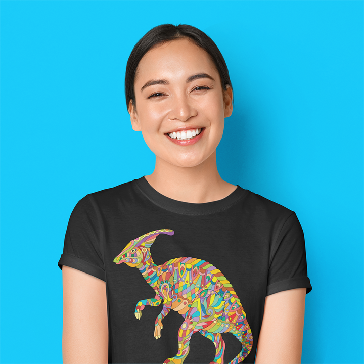 Women Hadrosaur Zentangle T-Shirt | Jurassic Studio