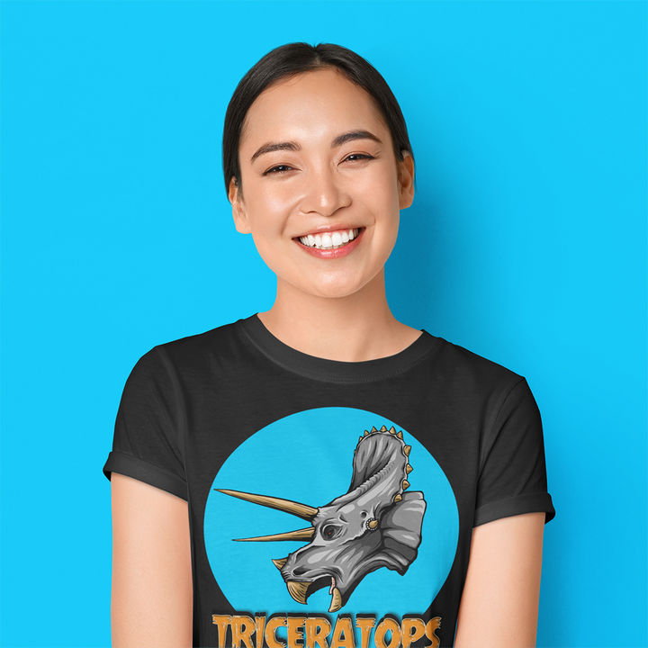 Women Triceratops Head T-Shirt | Jurassic Studio