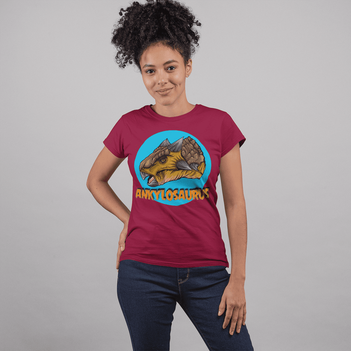 Women Ankylosaurus Head T-Shirt | Jurassic Studio