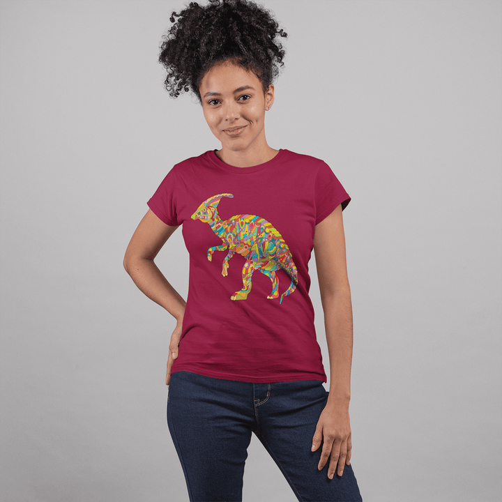 Women Hadrosaur Zentangle T-Shirt | Jurassic Studio