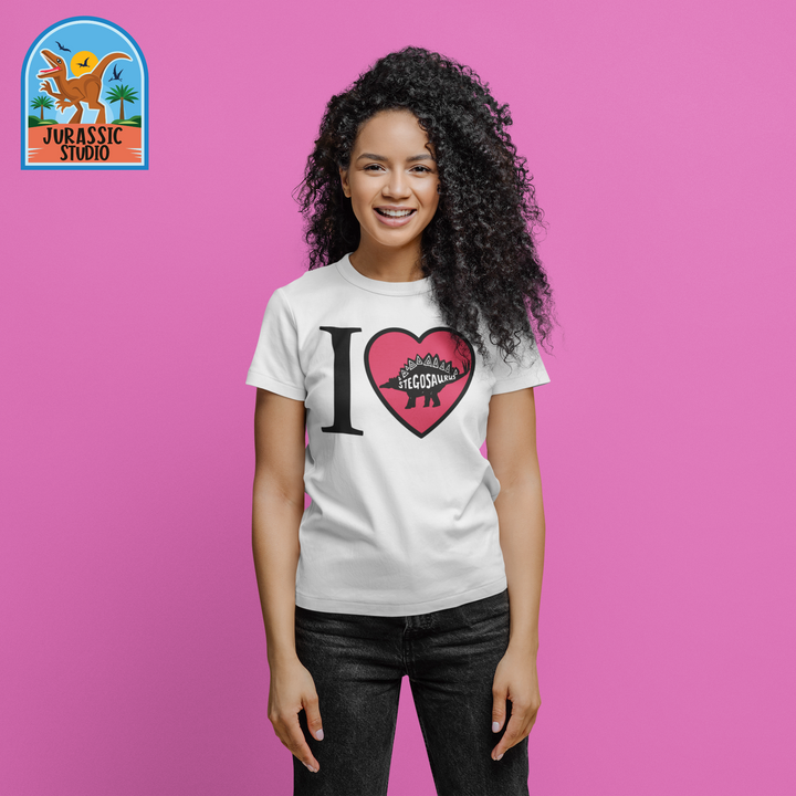 Women I Love Stegosaurus T-Shirt | Jurassic Studio
