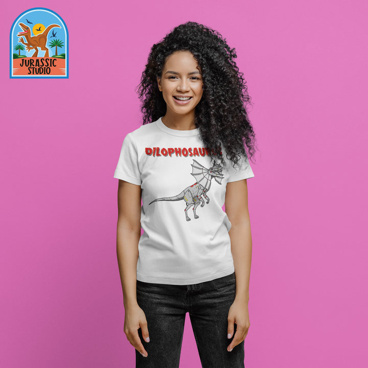 Women Robot Dilophosaurus T-Shirt | Jurassic Studio