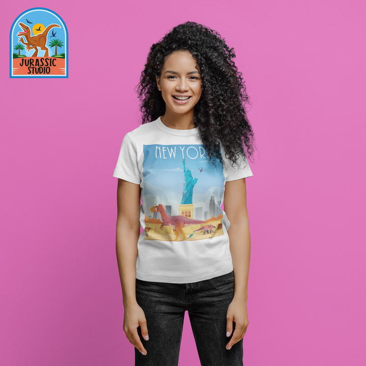 Women New York T-Shirt | Jurassic Studio