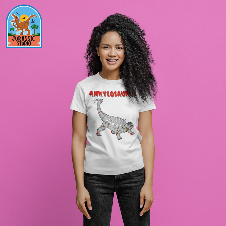 Women Robot Ankylosaurus T-Shirt | Jurassic Studio