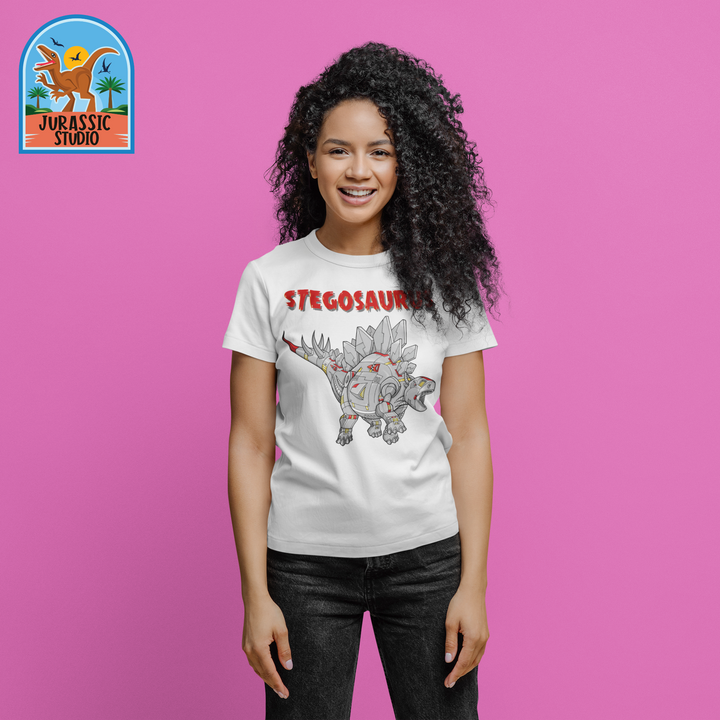 Women Robot Stegosaurus T-Shirt | Jurassic Studio