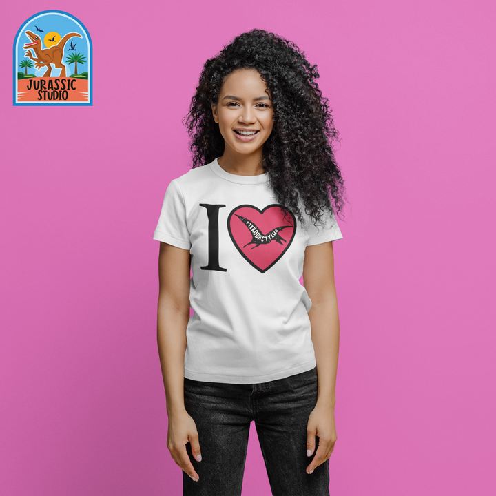 Women I Love Pterodactyl T-Shirt | Jurassic Studio