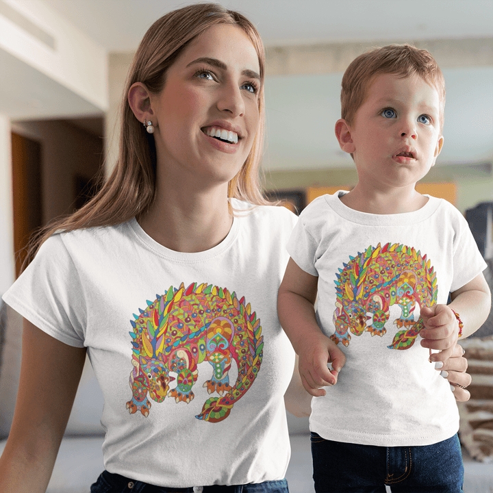 Women Ankylosaurus Zentangle T-Shirt | Jurassic Studio