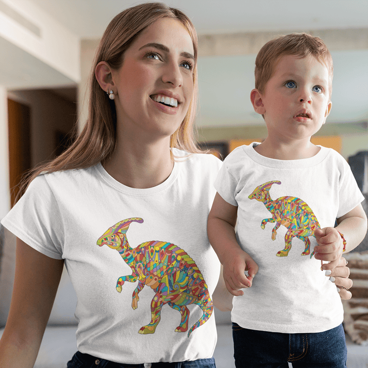 Women Hadrosaur Zentangle T-Shirt | Jurassic Studio