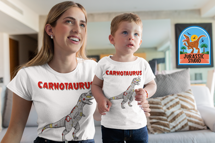 Women Robot Carnotaurus T-Shirt | Jurassic Studio