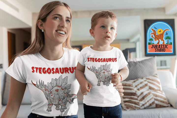 Women Robot Stegosaurus T-Shirt | Jurassic Studio