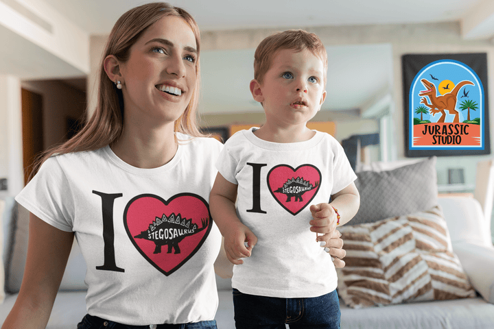 Women I Love Stegosaurus T-Shirt | Jurassic Studio