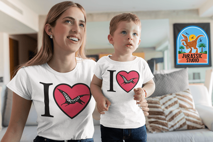 Women I Love Pterodactyl T-Shirt | Jurassic Studio