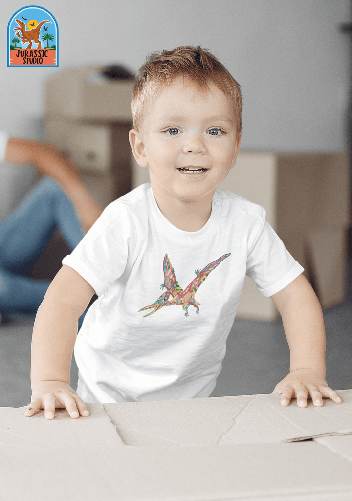 Toddler Pterodactyl Zentangle T-Shirt | Jurassic Studio