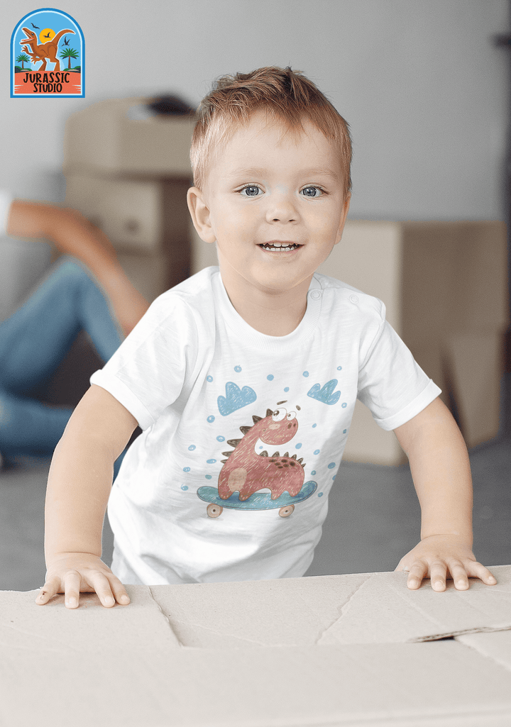 Toddler Baby Dino Skate T-Shirt | Jurassic Studio