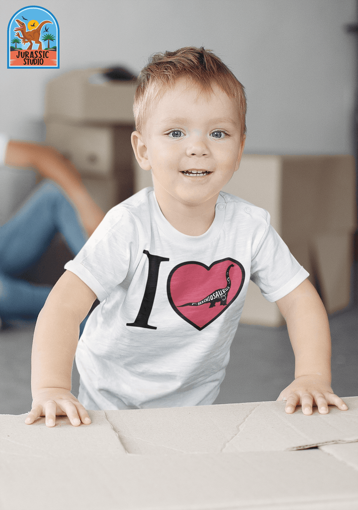 Toddler I Love Brachiosaurus T-Shirt | Jurassic Studio