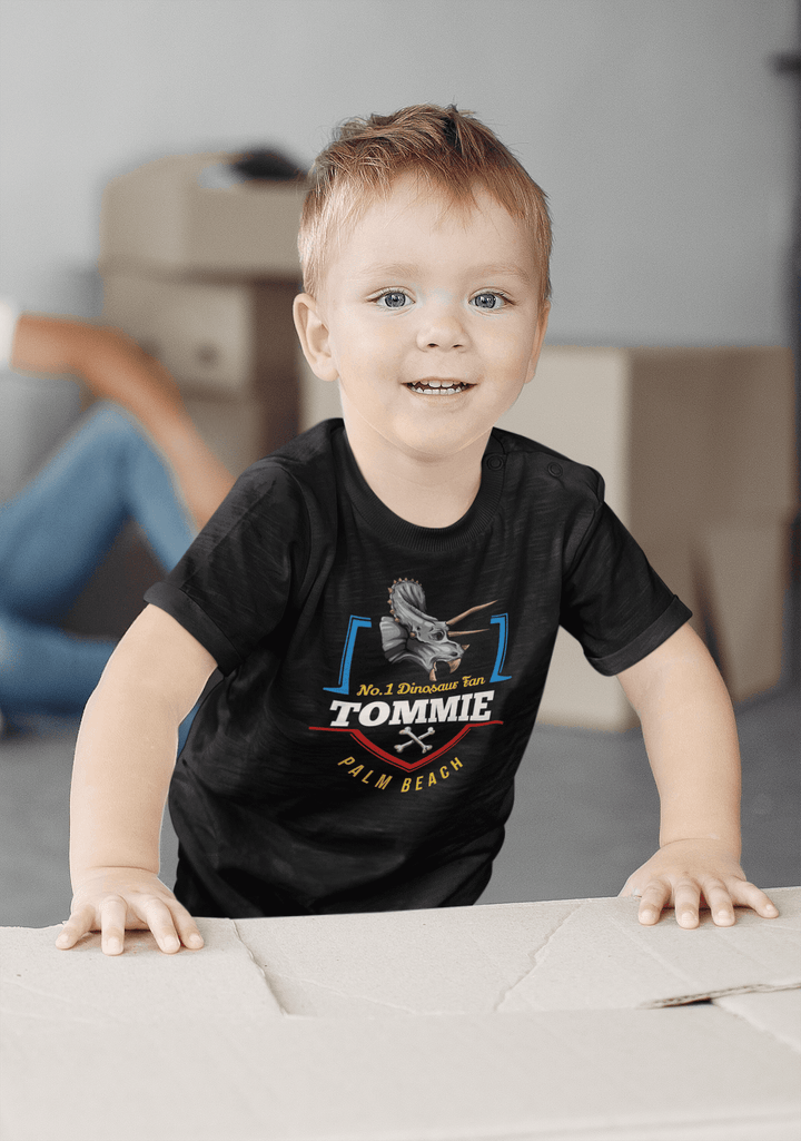 N.1 Triceratops Fan Custom Toddler T-Shirt | Jurassic Studio