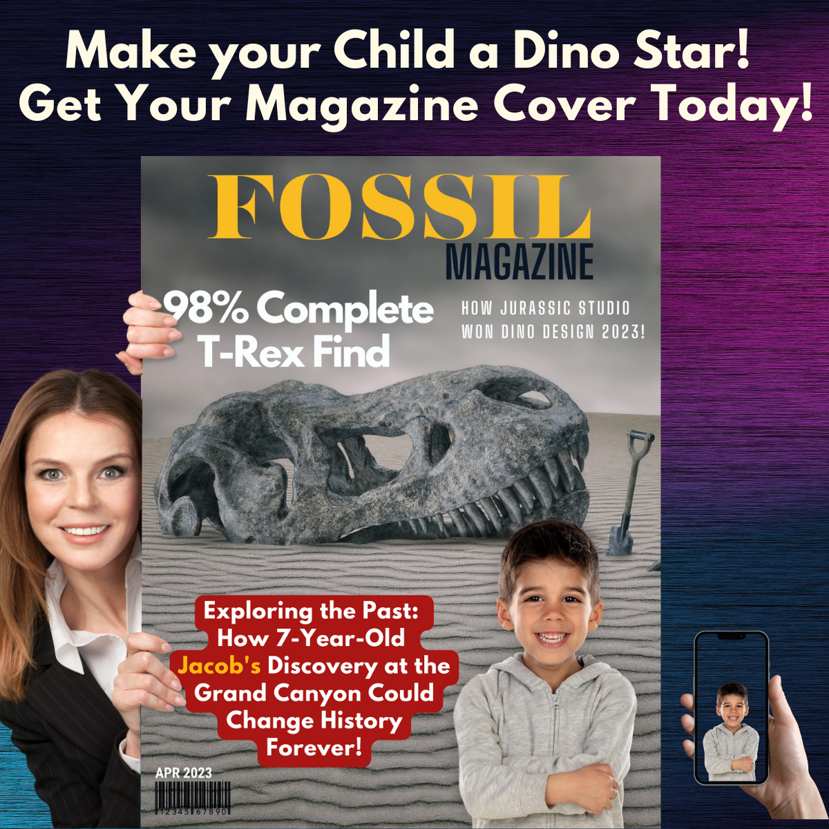 Fossil Magazine Personalized Cover Jurassic Studio