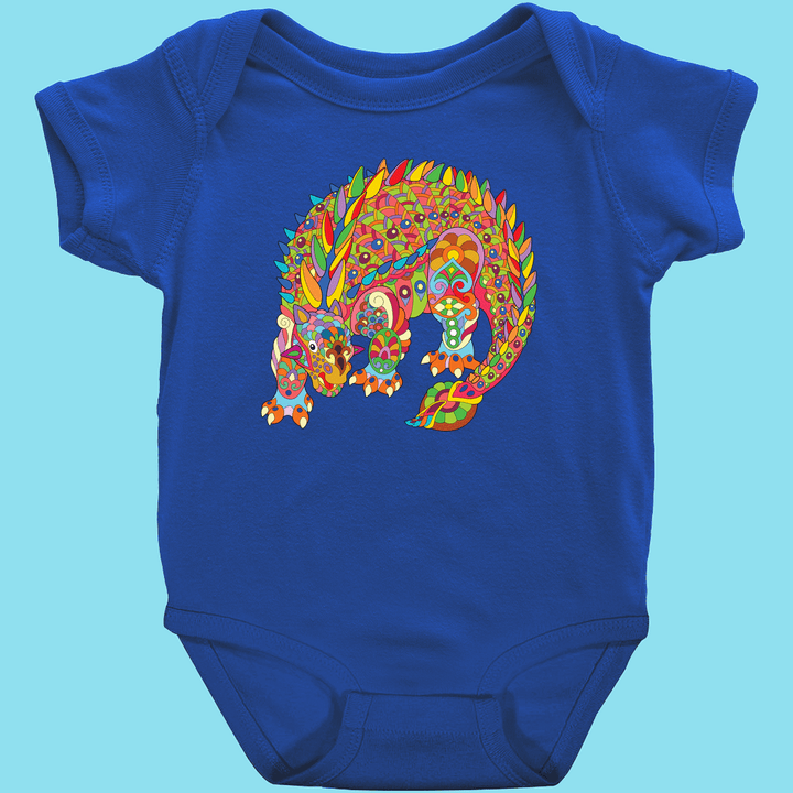 Toddler Ankylosaurus Zentangle Onesie | Jurassic Studio