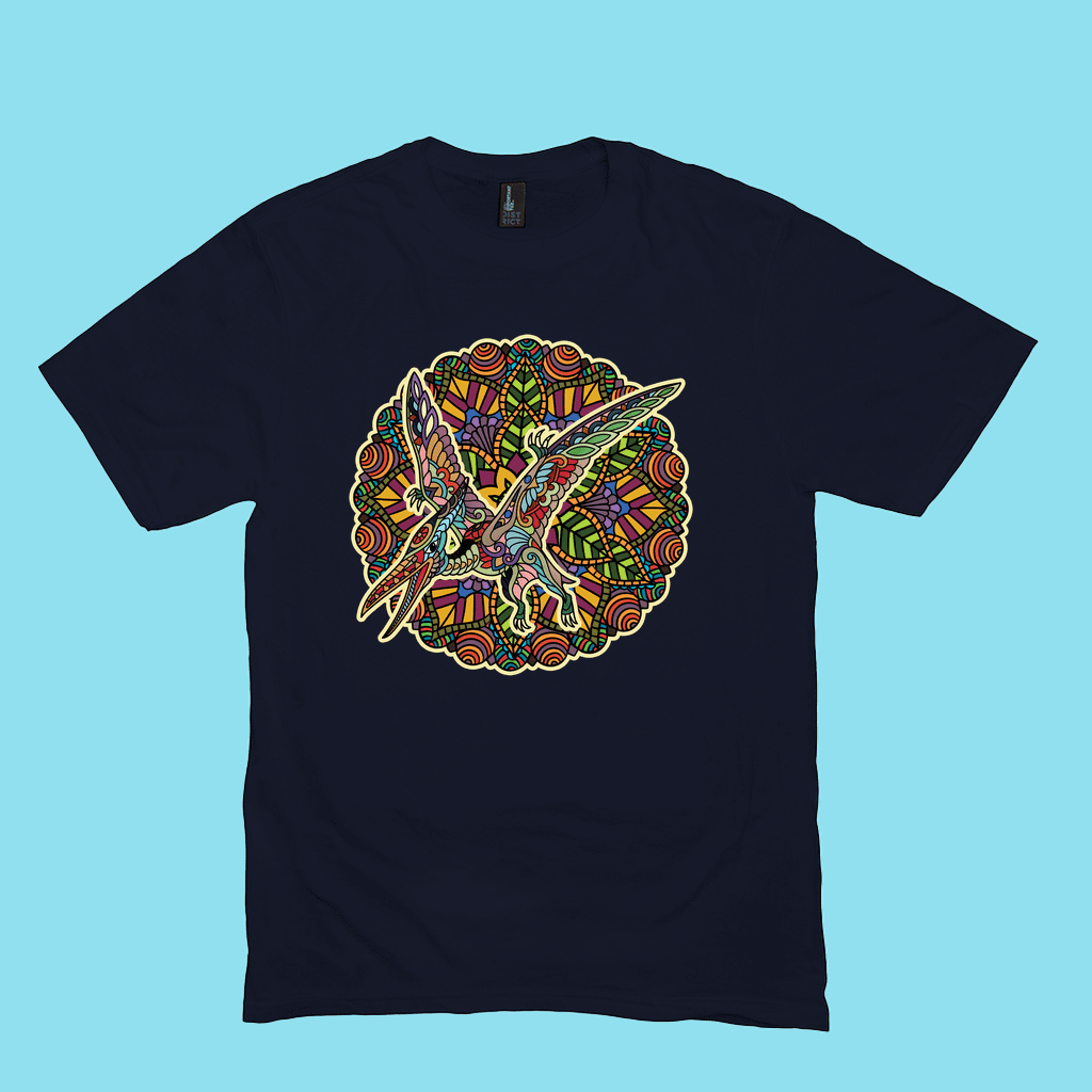 Men Pterodactyl Mandala T-Shirt | Jurassic Studio