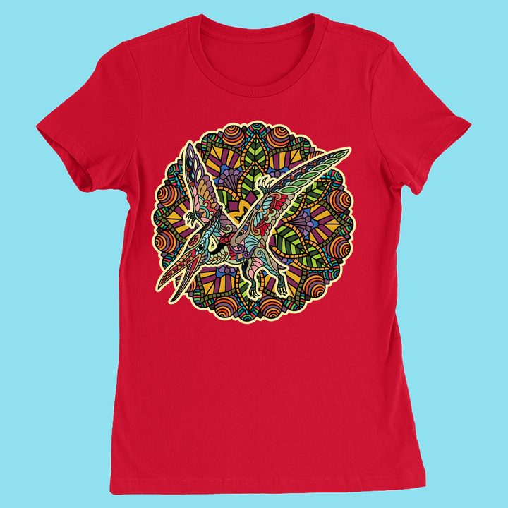 Women Pterodactyl Mandala T-Shirt | Jurassic Studio