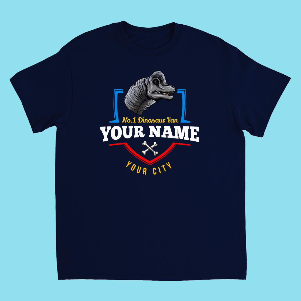N.1 Brontosaurus Fan Custom Kids T-Shirt | Jurassic Studio
