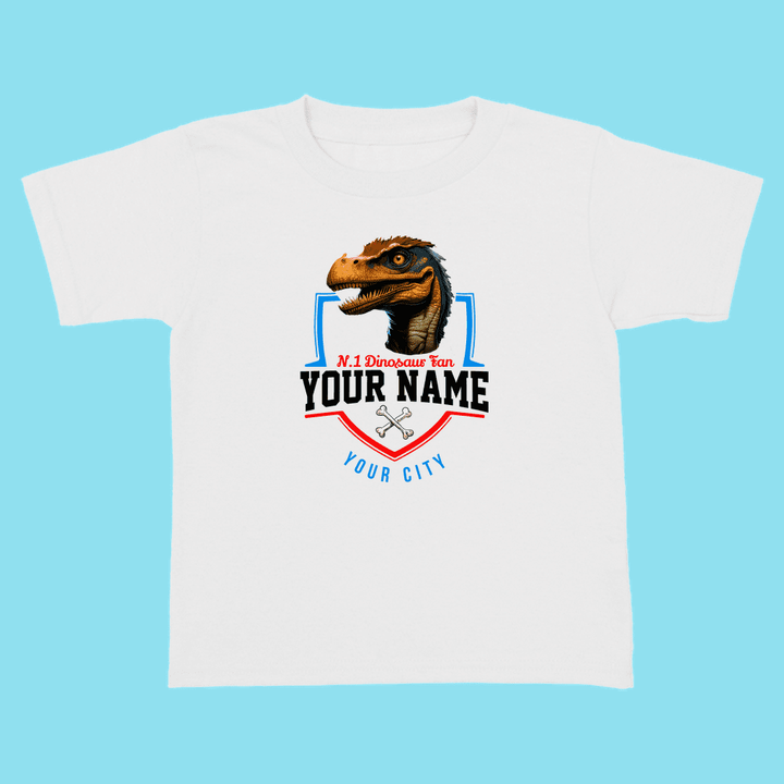 N.1 Velociraptor Fan Custom Toddler T-Shirt | Jurassic Studio