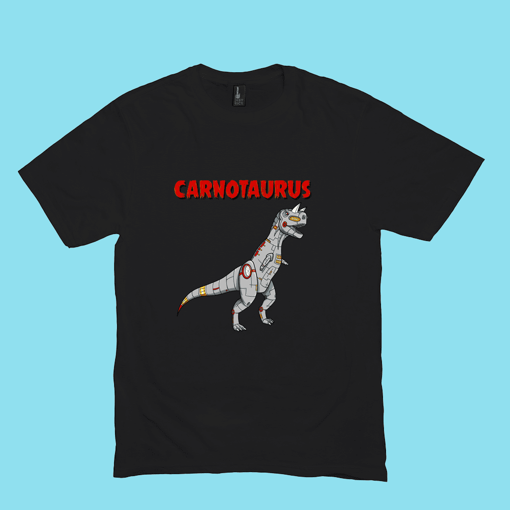 Men Robot Carnotaurus T-Shirt | Jurassic Studio