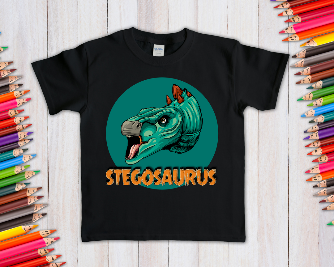 Kids Stegosaurus Head T-Shirt