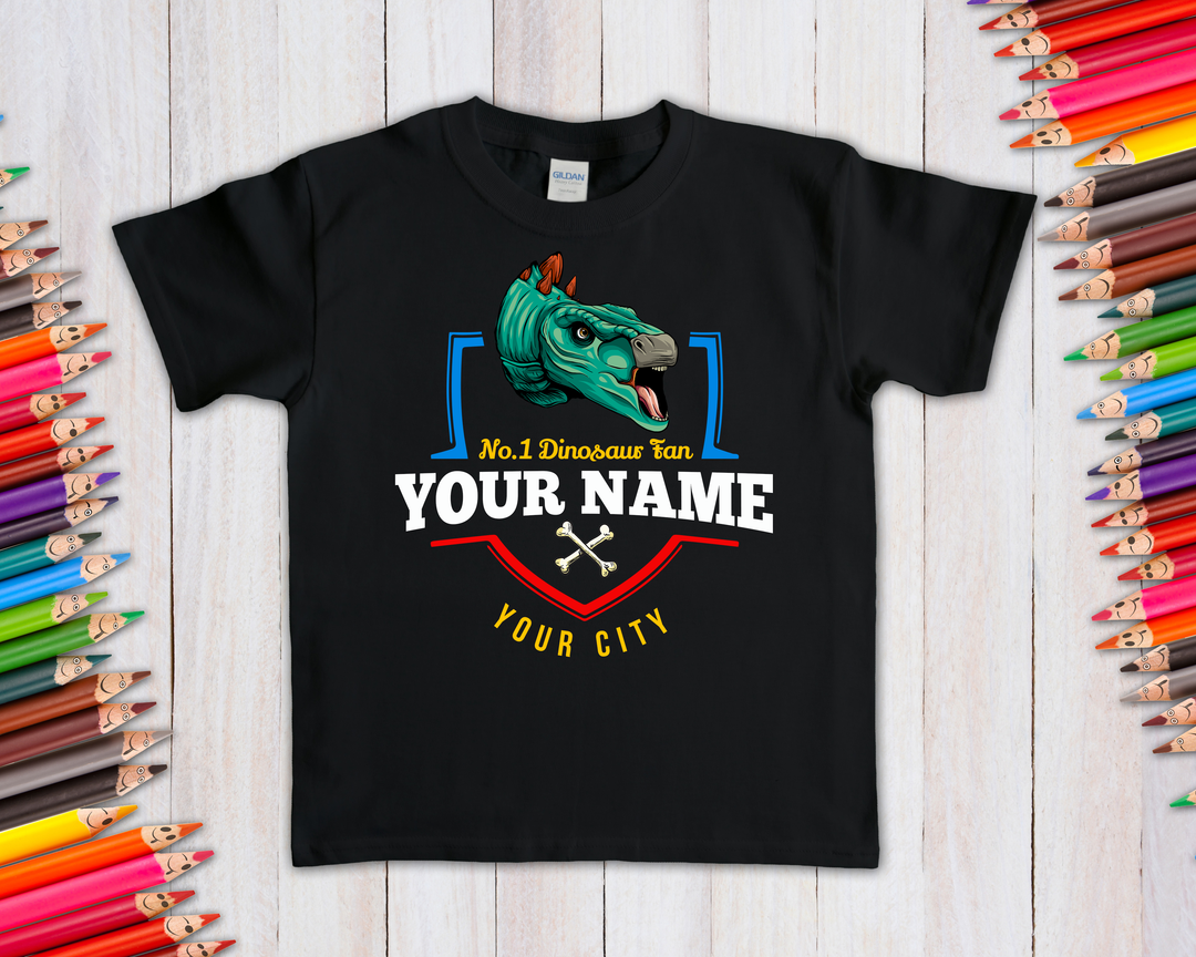 N.1 Stegosaurus Fan Custom Kids T-Shirt | Jurassic Studio