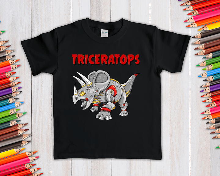 Kids Robot Triceratops T-Shirt | Jurassic Studio