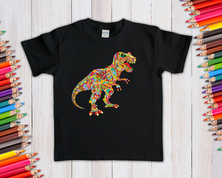 Kids T-Rex Zentangle T-Shirt | Jurassic Studio